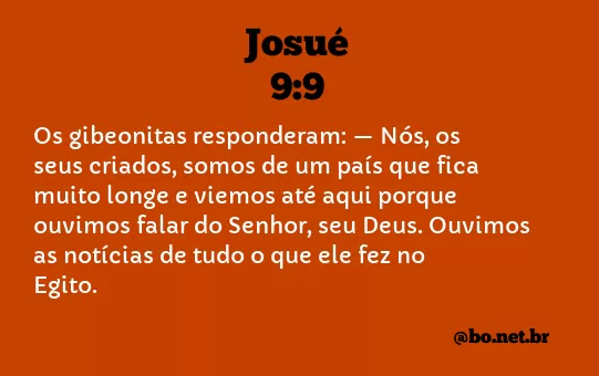 Josué 9:9 NTLH