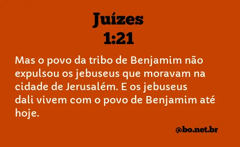 Juízes 1:21 NTLH