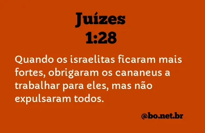 Juízes 1:28 NTLH