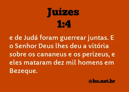 Juízes 1:4 NTLH