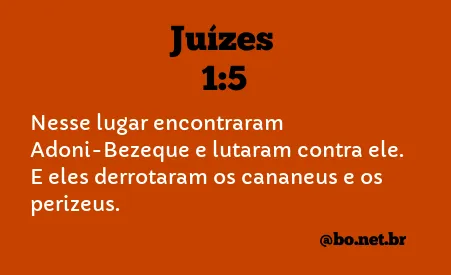 Juízes 1:5 NTLH