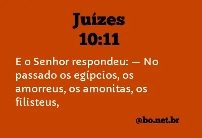 Juízes 10:11 NTLH