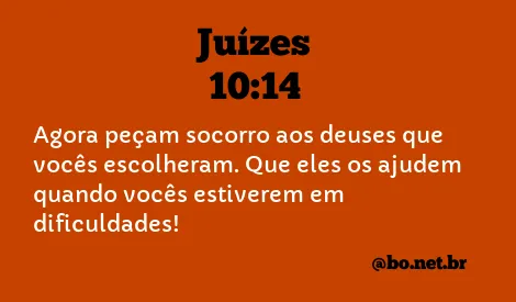 Juízes 10:14 NTLH