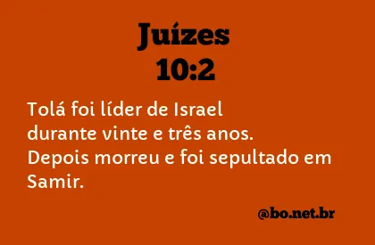 Juízes 10:2 NTLH