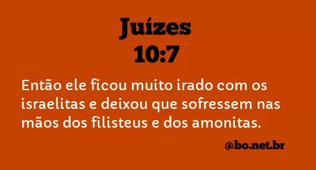 Juízes 10:7 NTLH