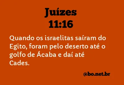 Juízes 11:16 NTLH