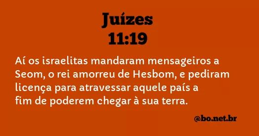Juízes 11:19 NTLH