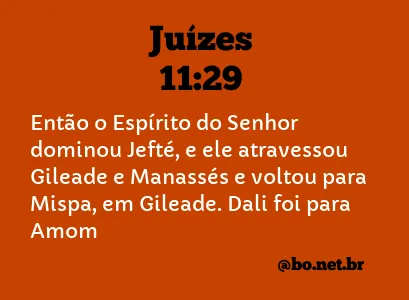 Juízes 11:29 NTLH