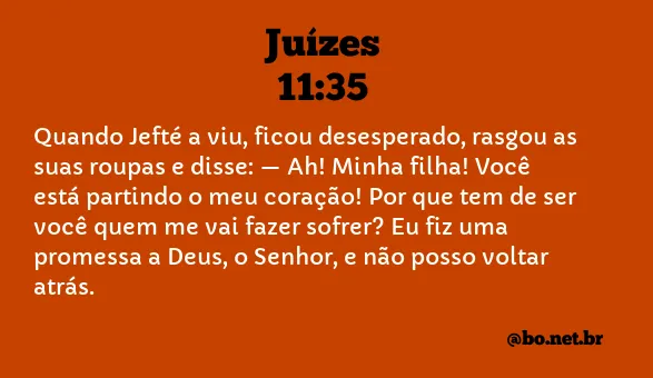 Juízes 11:35 NTLH