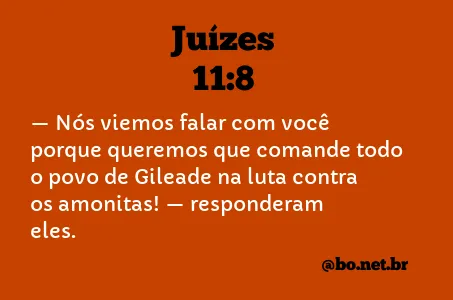 Juízes 11:8 NTLH