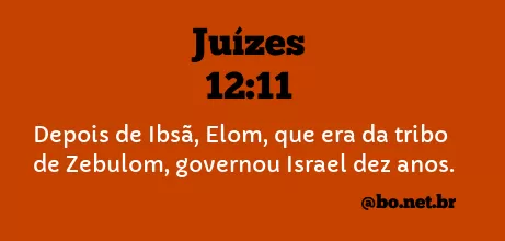 Juízes 12:11 NTLH