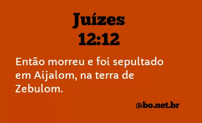 Juízes 12:12 NTLH