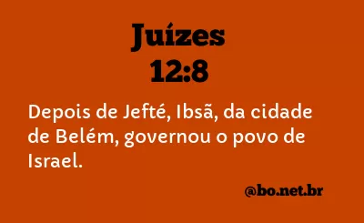 Juízes 12:8 NTLH