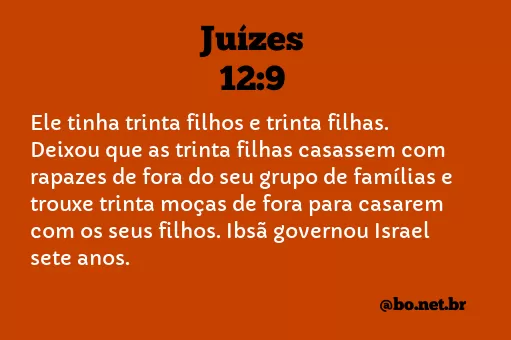 Juízes 12:9 NTLH