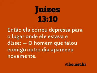 Juízes 13:10 NTLH