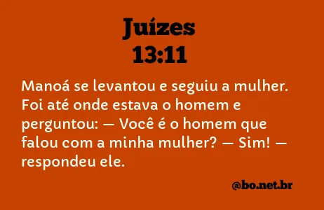 Juízes 13:11 NTLH