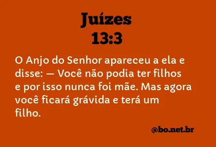 Juízes 13:3 NTLH