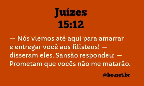 Juízes 15:12 NTLH