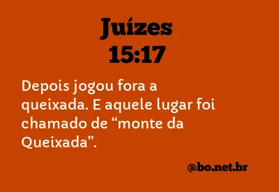 Juízes 15:17 NTLH