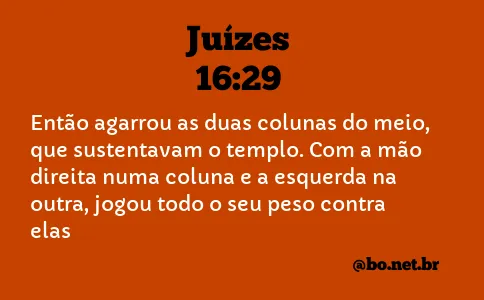 Juízes 16:29 NTLH