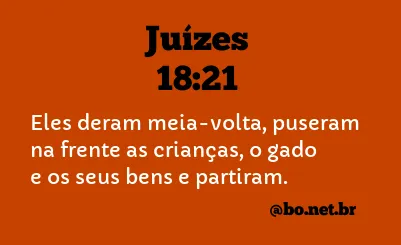 Juízes 18:21 NTLH