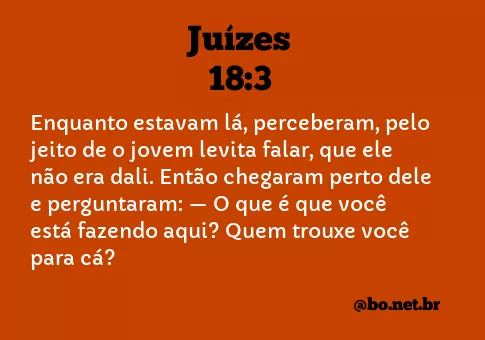 Juízes 18:3 NTLH