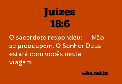 Juízes 18:6 NTLH