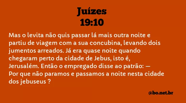 Juízes 19:10 NTLH