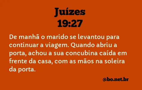 Juízes 19:27 NTLH