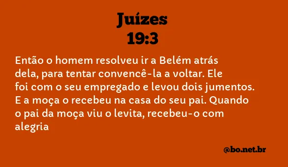 Juízes 19:3 NTLH