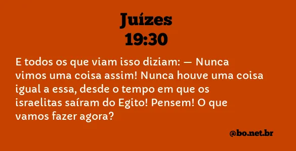 Juízes 19:30 NTLH