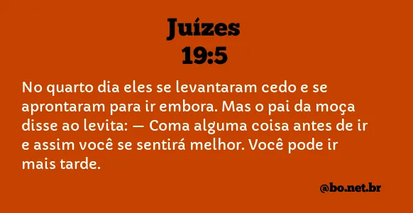 Juízes 19:5 NTLH