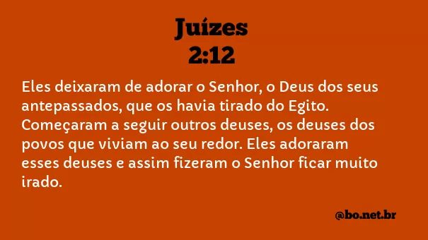 Juízes 2:12 NTLH