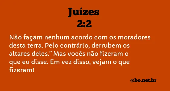 Juízes 2:2 NTLH