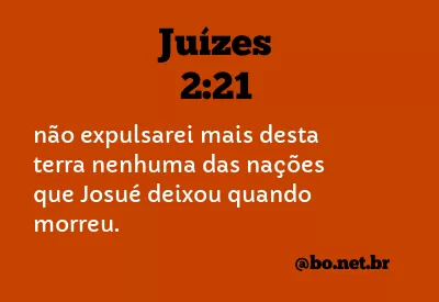 Juízes 2:21 NTLH