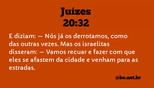 Juízes 20:32 NTLH