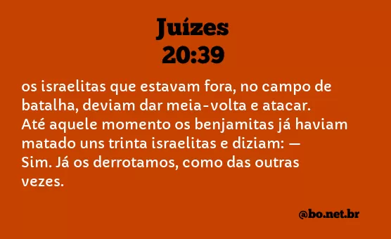 Juízes 20:39 NTLH