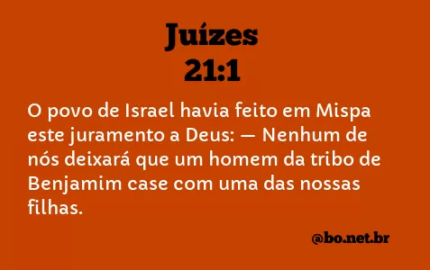Juízes 21:1 NTLH