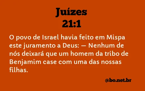 Juízes 21:1 NTLH