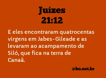 Juízes 21:12 NTLH