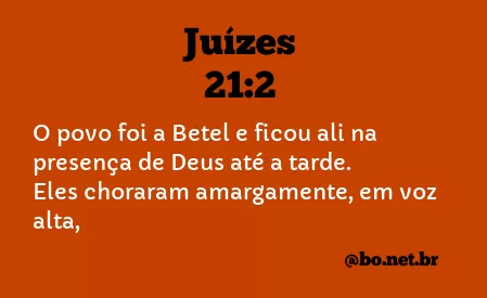 Juízes 21:2 NTLH