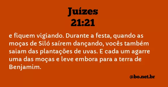 Juízes 21:21 NTLH