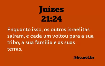 Juízes 21:24 NTLH