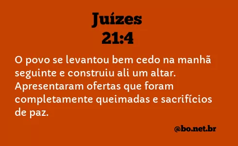 Juízes 21:4 NTLH