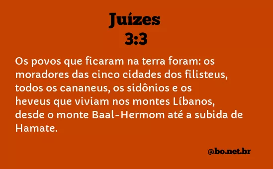 Juízes 3:3 NTLH