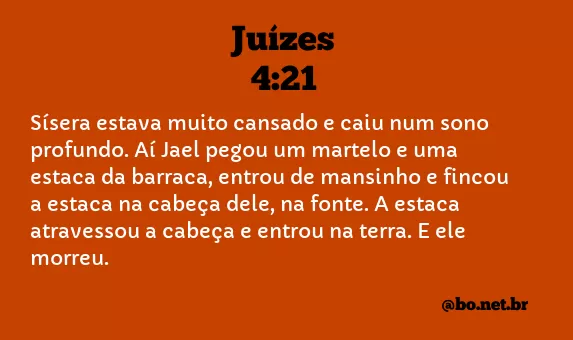 Juízes 4:21 NTLH