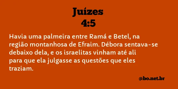 Juízes 4:5 NTLH