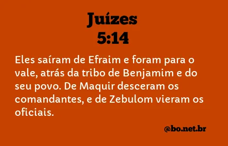 Juízes 5:14 NTLH