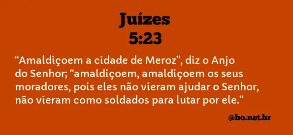 Juízes 5:23 NTLH