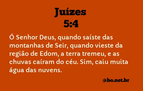 Juízes 5:4 NTLH